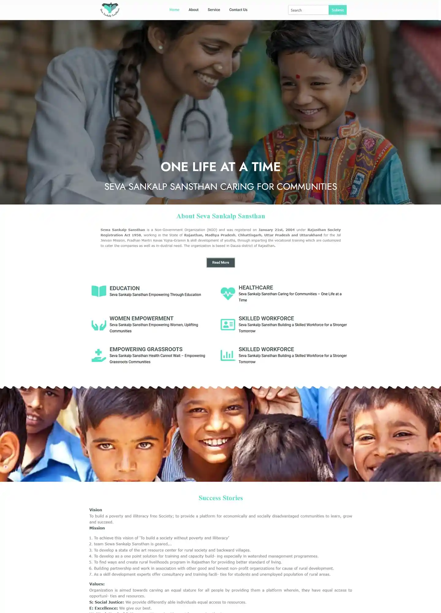 Screenshot of Sevasankalpsansthan